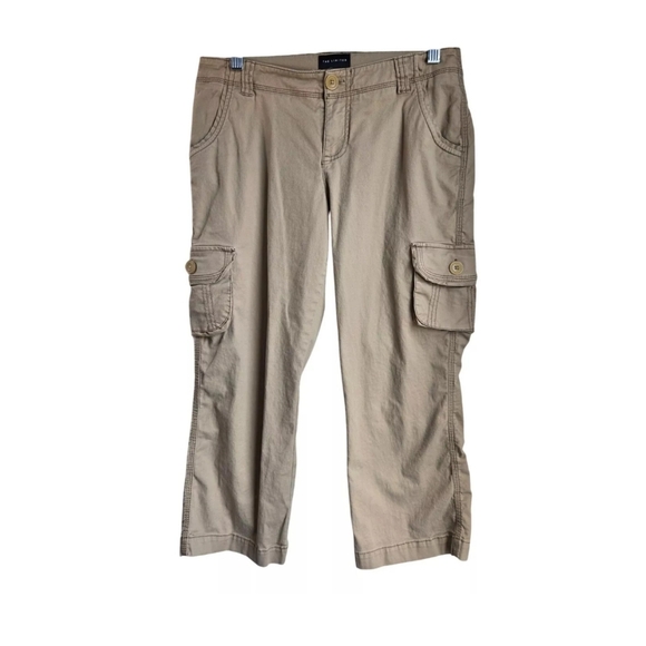 The Limited Y2K  Sz 4 Khaki Cargo Capri Pants Sexy Cassidy Fit Low Rise - Picture 1 of 10